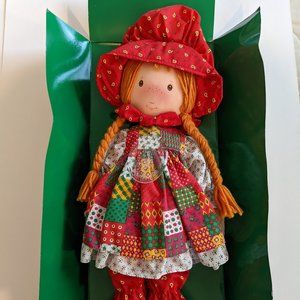 HOLLY HOBBIE Holiday Scented 18.5" Doll w/Xmas Ornament-Collector's Edition 1988